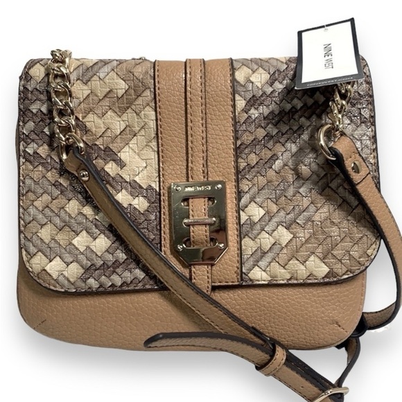 Nine West Gleam Team Faux Snakeskin Crossbody Bag - Tan/Grey/Cream, 60424769-4XE - Picture 1 of 16